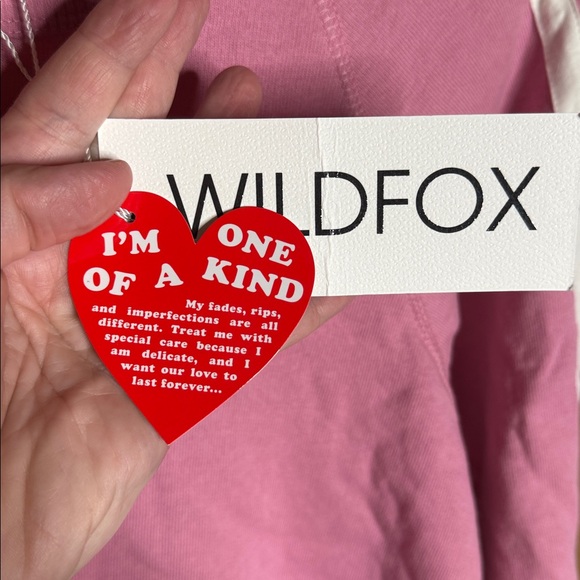 NWT Wildfox Homestead Stripes Sweatshirt Orchid Smoke Size Small Oversized - Picture 8 of 14